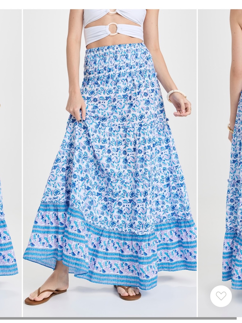 Playa Lucila printed ruffle skirt
